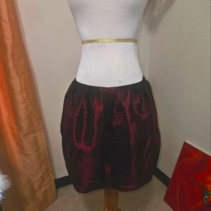 Bisou Bisou Red/Black Sheen Bubble style skirt 10